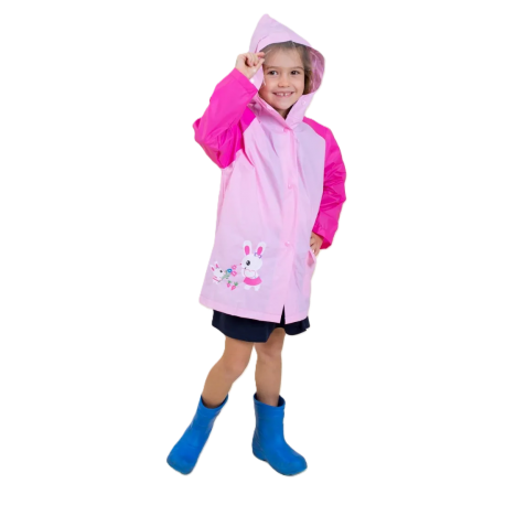 Płaszcz Przeciwdeszczowy dziecięcy z nadrukiem SHARK 125-135cm PEL-DZ-8XL niebieski