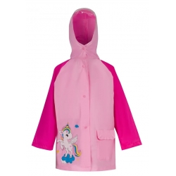 Płaszcz Przeciwdeszczowy dziecięcy z daszkiem nadruk DINOZAUR 125-135cm PEL-DZ-10XL niebieski