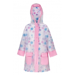 Płaszcz Przeciwdeszczowy dziecięcy z daszkiem nadruk KUCYK 125-135cm PEL-DZ-11XL różowy