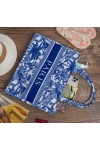 Torba miejska tote bag PARIS na zakupy na plażę z nadrukiem na zamek TOR-784 niebieska