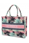 Torba miejska tote bag SUMMER PALMY na zakupy na plażę na zamek TOR-777