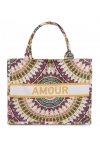 Torba miejska tote bag  shopper na zakupy na plażę AMOUR styl BOHO na zamek TOR-775