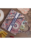 Torba miejska tote bag  shopper na zakupy na plażę AMOUR styl BOHO na zamek TOR-774