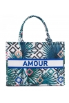 Torba miejska tote bag  shopper na zakupy na plażę AMOUR styl BOHO na zamek TOR-770