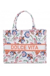 Torba miejska tote bag  shopper na zakupy na plażę DOLCE VITA styl BOHO na zamek TOR-768