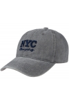 Czapka z daszkiem bawełniana dżokejka NYC unisex bejsbolówka regulowana CZ-M-105 Szary