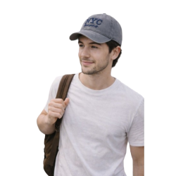 Czapka z daszkiem bawełniana dżokejka NYC unisex bejsbolówka regulowana CZ-M-105 Szary