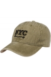 Czapka z daszkiem bawełniana dżokejka NYC unisex bejsbolówka regulowana CZ-M-105 Khaky