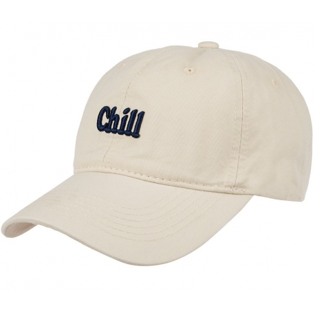 Czapka z daszkiem bawełniana dżokejka CHILL unisex bejsbolówka regulowana CZ-M-108 Biały