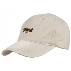 Czapka z daszkiem bawełniana dżokejka PARIS VINTAGE unisex bejsbolówka CZ-M-104 Szary