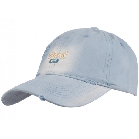 Czapka z daszkiem bawełniana dżokejka PARIS VINTAGE unisex bejsbolówka CZ-M-104 Niebieski