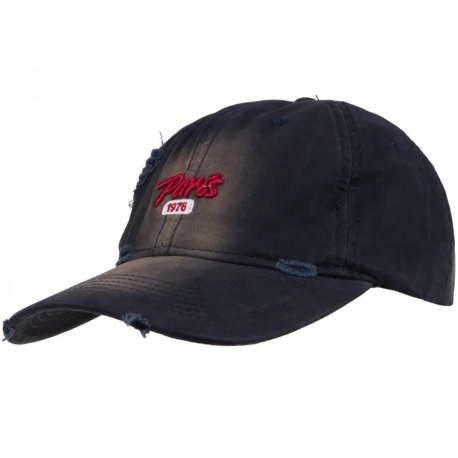 Czapka z daszkiem bawełniana dżokejka PARIS VINTAGE unisex bejsbolówka CZ-M-104 Granat