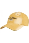 Czapka z daszkiem bawełniana dżokejka NEW YORK VINTAGE unisex bejsbolówka CZ-M-103 Beż