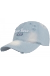 Czapka z daszkiem bawełniana dżokejka NEW YORK VINTAGE unisex bejsbolówka CZ-M-103 Niebieski