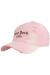 Czapka z daszkiem bawełniana dżokejka NEW YORK VINTAGE unisex bejsbolówka CZ-M-103 Róż