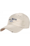 Czapka z daszkiem bawełniana dżokejka NEW YORK VINTAGE unisex bejsbolówka CZ-M-103 Szary