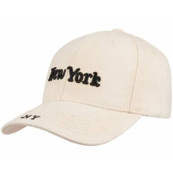 Czapka z daszkiem bawełniana dżokejka NEW YORK unisex bejsbolówka CZ-M-102 Biały