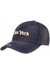 Czapka z daszkiem bawełniana dżokejka NEW YORK unisex bejsbolówka CZ-M-102 Granat