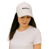 Czapka z daszkiem bawełniana dżokejka BROOKLYN unisex bejsbolówka regulowana CZ-M-93 Biały