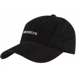 Czapka z daszkiem bawełniana dżokejka BROOKLYN unisex bejsbolówka regulowana CZ-M-93 Czarny