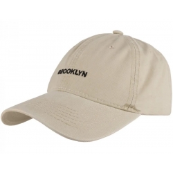 Czapka z daszkiem bawełniana dżokejka BROOKLYN unisex bejsbolówka regulowana CZ-M-93 Ecru