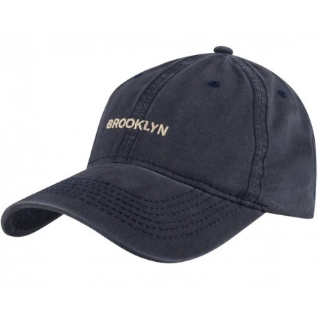 Czapka z daszkiem bawełniana dżokejka BROOKLYN unisex bejsbolówka regulowana CZ-M-93 Granat