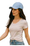 Czapka z daszkiem bawełniana dżokejka GŁADKA unisex bejsbolówka regulowana CZ-F-2 Czerwony 32