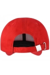 Czapka z daszkiem bawełniana dżokejka GŁADKA unisex bejsbolówka regulowana CZ-F-2 Czerwony 32