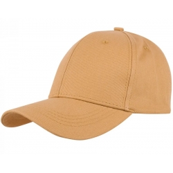 Czapka z daszkiem bawełniana dżokejka GŁADKA unisex bejsbolówka regulowana CZ-F-2 Camel 46