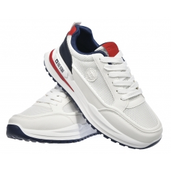 Sneakersy męskie buty sportowe ekoskóra wkładka Hi POLY BIG STAR TT174315 białe