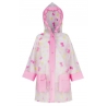 Płaszcz Przeciwdeszczowy dziecięcy z motywem KOKARDKI 100-115cm PEL-DZ-15M różowy
