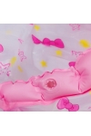 Płaszcz Przeciwdeszczowy dziecięcy z motywem KOKARDKI 100-115cm PEL-DZ-15M różowy
