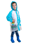Płaszcz Przeciwdeszczowy dziecięcy peleryna z motywem PIŁKARZA 100-115cm PEL-DA-4M niebieska