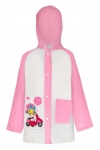 Płaszcz Przeciwdeszczowy dziecięcy peleryna z motywem HAPPY DAY 125-135cm PEL-DA-3XL różowy