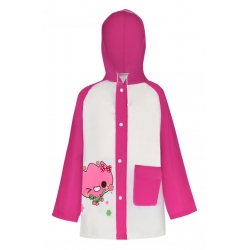 Płaszcz Przeciwdeszczowy dziecięcy peleryna z motywem KRESKÓWKOWYM 100-115cm PEL-DA-2M fuksja