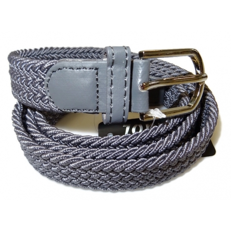 Pasek pleciony gumowy metalowa sprzączka uniseks